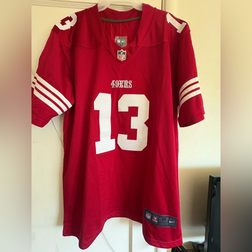 NFL 49ers Scarlet Red Jersey with White Accents - Picture 2 of 7